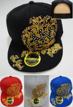 Snap Back Flat Bill Hat [NY with Bling]